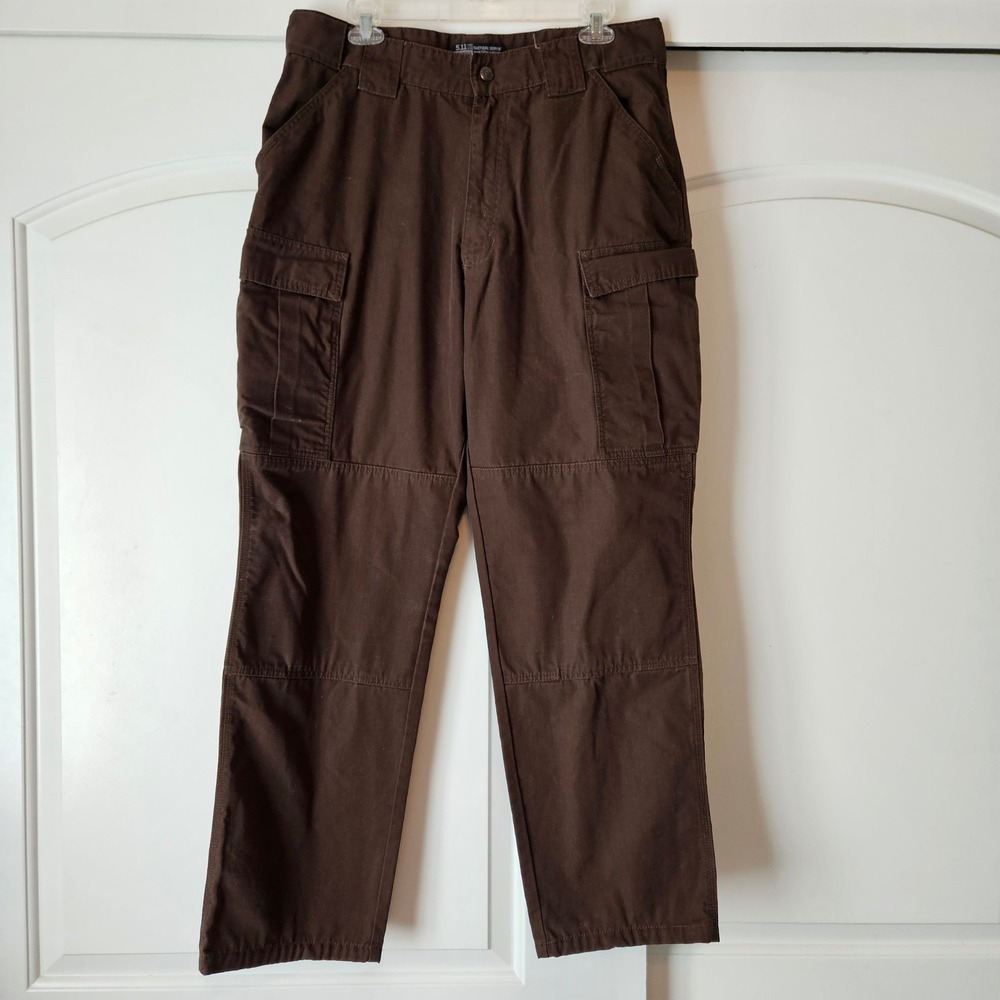 5.11 Tactical Cargo Pants Mens Large 35.5‎ - 39 Brown Utility Workwear Hiking